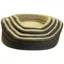 Hem and Boo Luxury Country Check Oval Dog Bed - Berry
